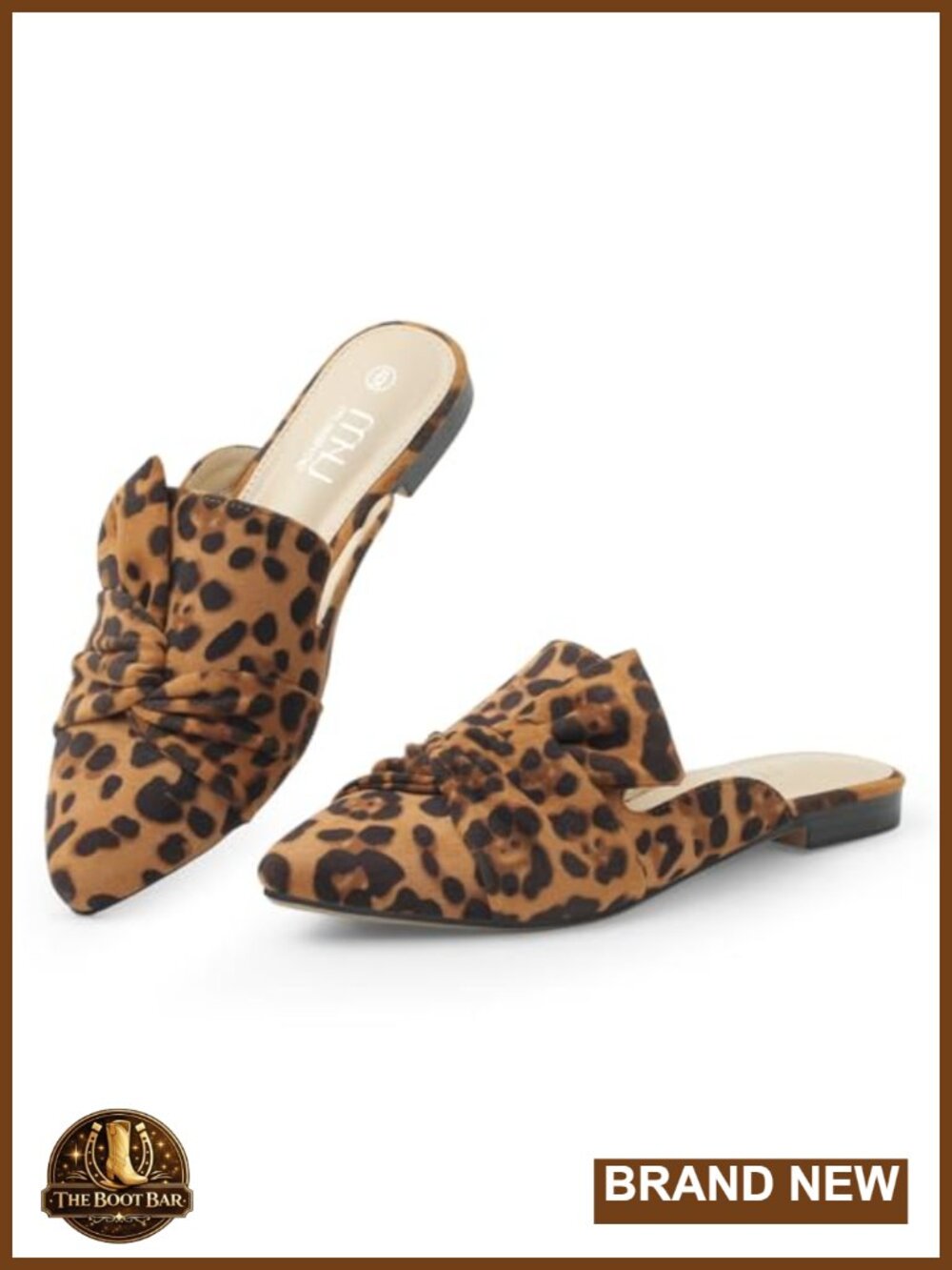 MUSSHOE Comfort Mules Pointed Toe Slip On Business Casual Flats